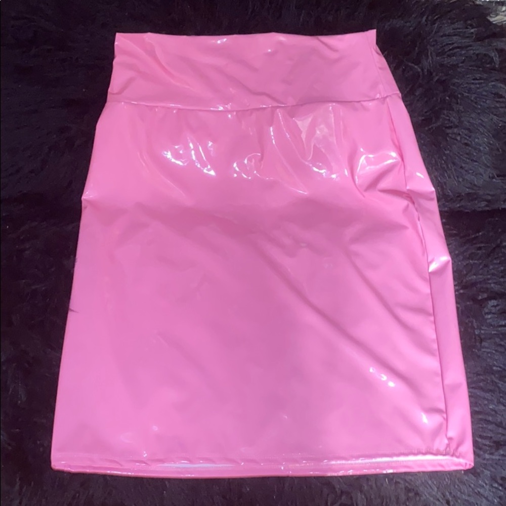 Paten Leather Skirt